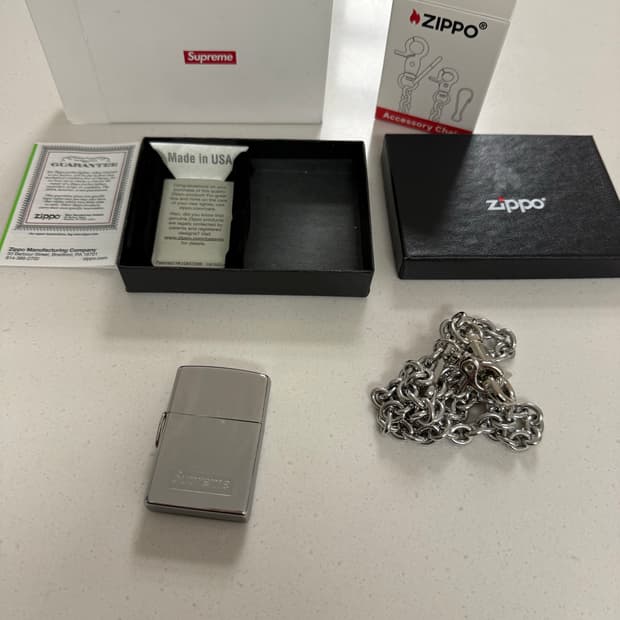 슈프림 체인 지포 실버 - 23SS 