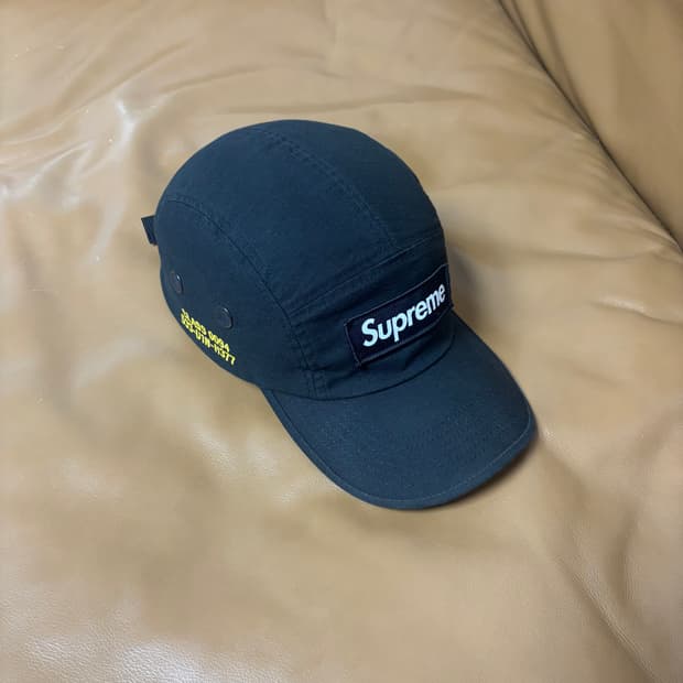 슈프림 캠프캡 모자 박스로고 21ss 밀리터리 블랙