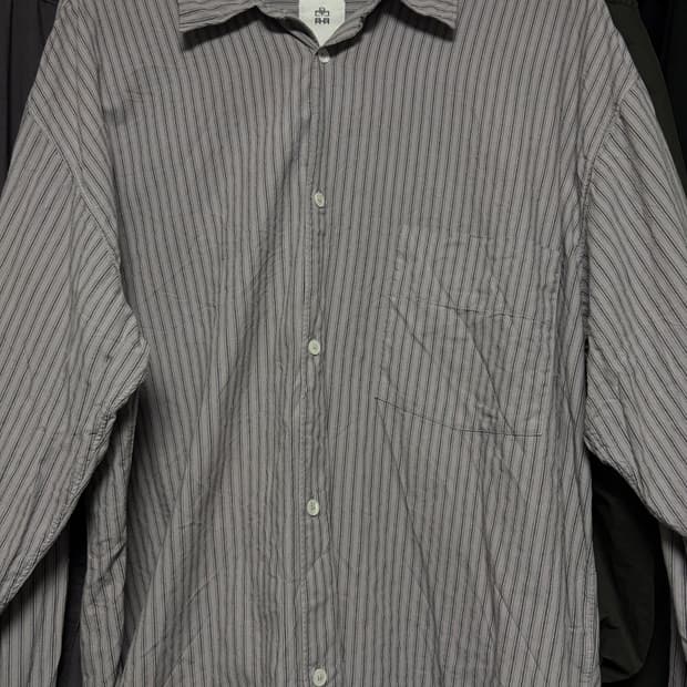 폴리테루 루즈드스트라이프셔츠 라벤더4