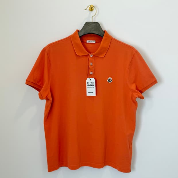 몽클레어 카라 반팔티 오렌지