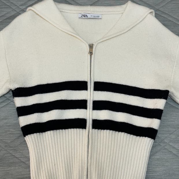 자라 스트라이프 니트