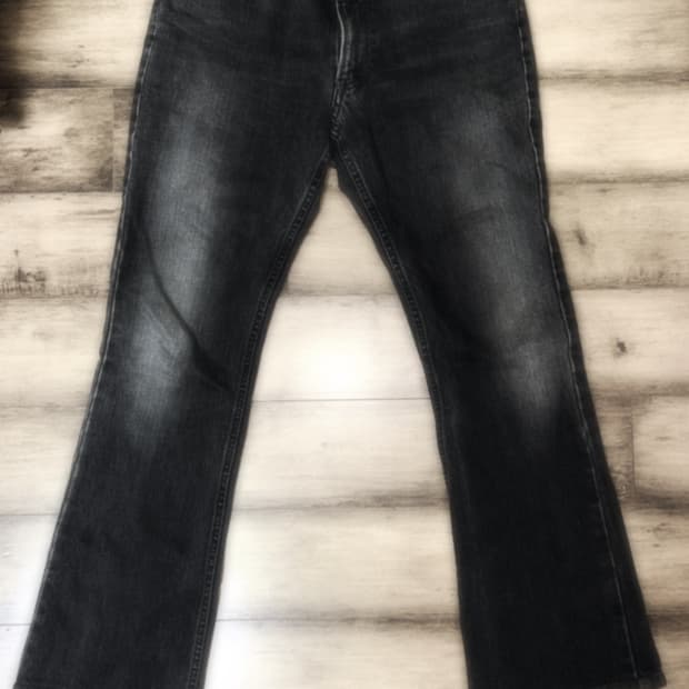 블랙 워싱 HRM 헐리우드 랜치 마켓 빈티지 세미 부츠컷 진