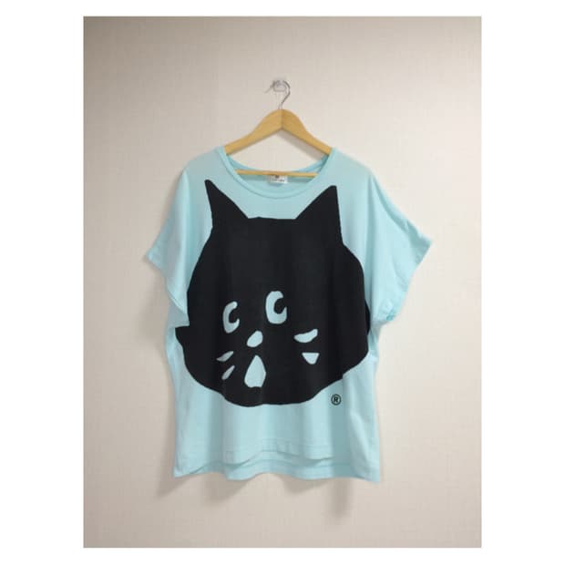 Ne-net 네넷냐 빅 페이스 박시 민트 블루 티셔츠