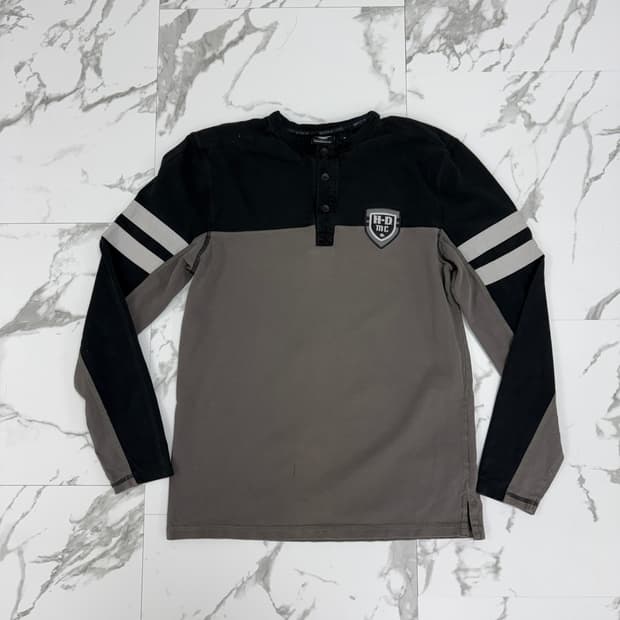 할리데이비슨 헨리넥 긴팔 티셔츠