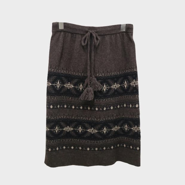 SHUCA 니트 밴딩 울 혼방 미디스커트 61163