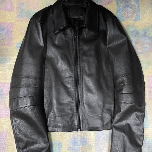 머듈 가죽자켓 브라운 3사이즈