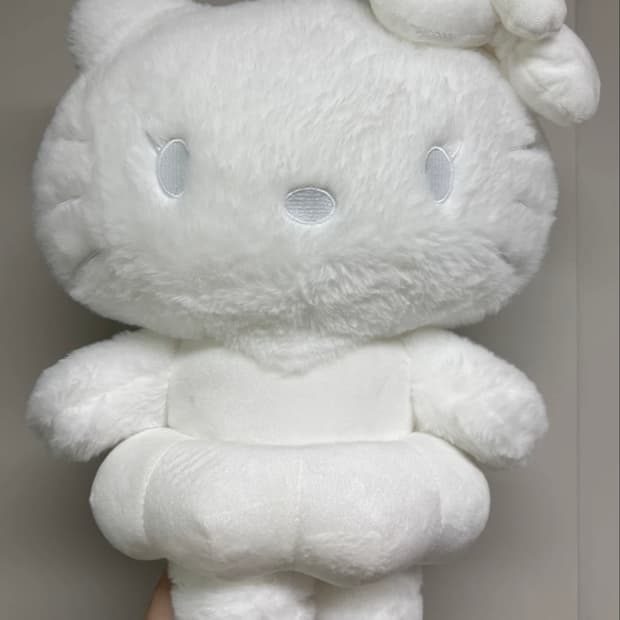 헬로키티 화이트 중대형 인형 40cm