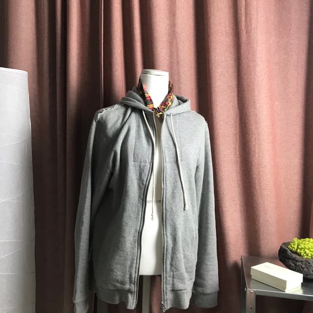 빔즈 셔츠 레이어드 후드집업