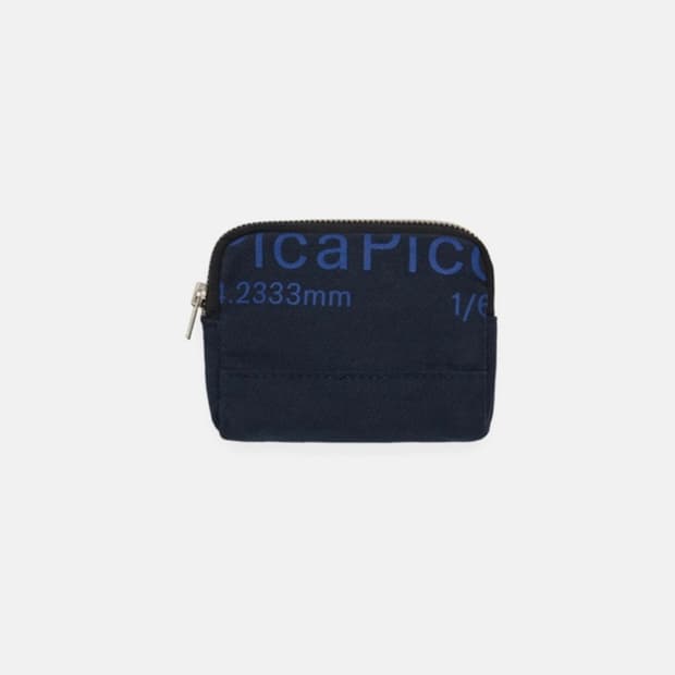 Cut logo wallet (navy)