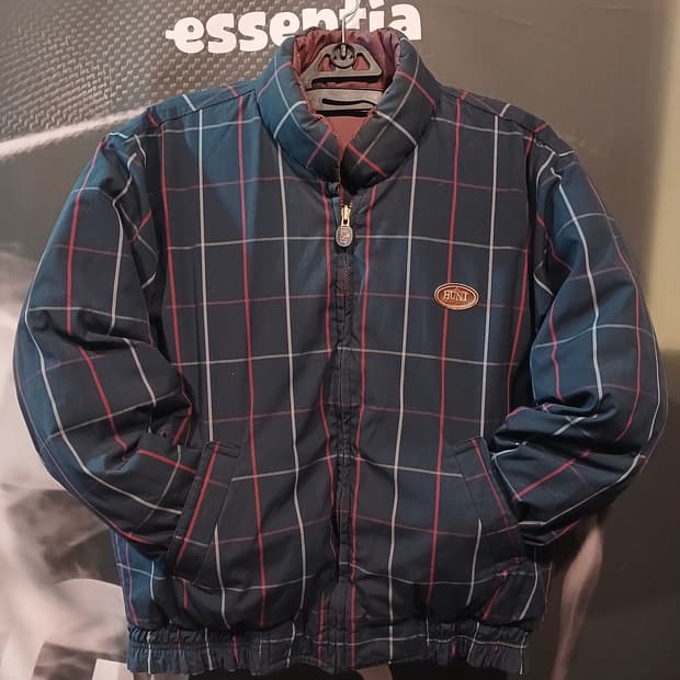 헌트 체크패턴 봄버 자켓