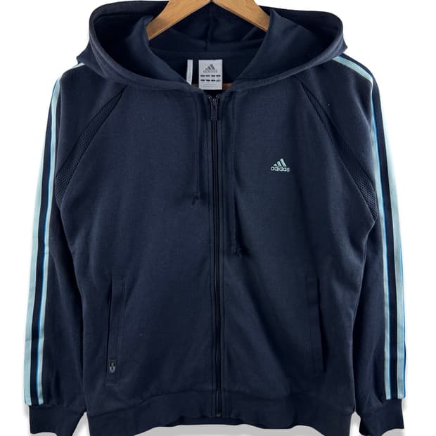아디다스 네이비 하늘 삼선 후드집업2418