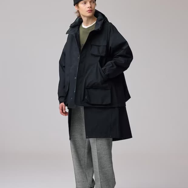 GU x 엔지니어드가먼츠 패딩 쉘 파카 네이비 S