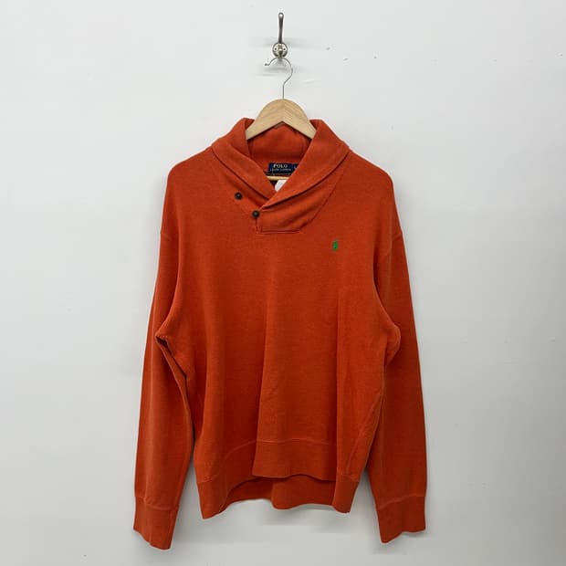 폴로 랄프로렌 숄카라 니트 오렌지 남XL