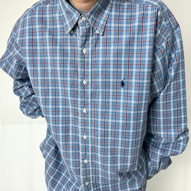 폴로 랄프로렌 미국 파머 체크 셔츠