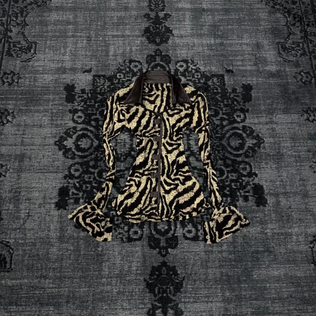 Cook jeans zebra leather trimming see th