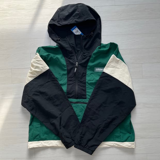 [새상품]아디다스 아노락  바람막이 녹색 xl 남녀공용