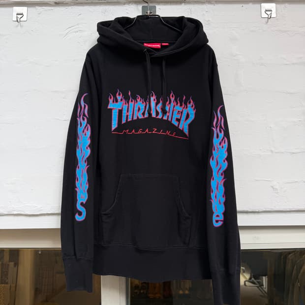 Supreme x Thrasher 슈프림x트레셔 플레임 후드 S