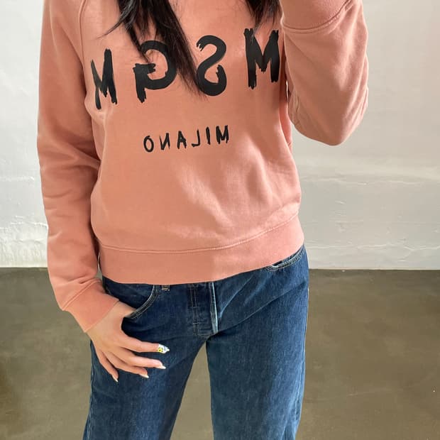 MSGM 밀라노 맨투맨 핑크 S