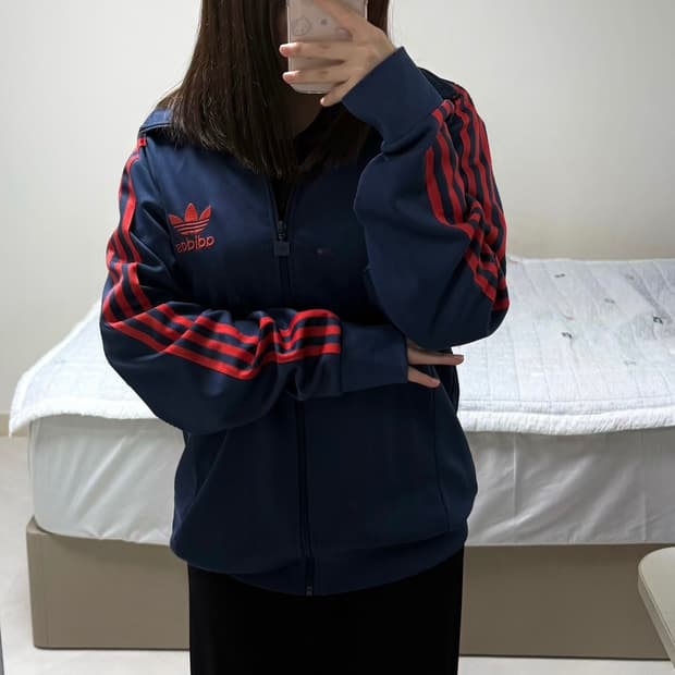 아디다스 네이비 빨강 져지