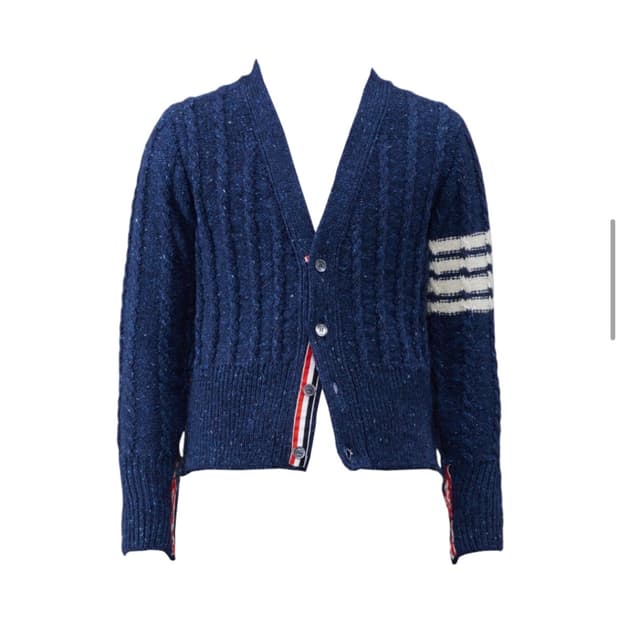 톰브라운 도네갈 트위스트 가디건