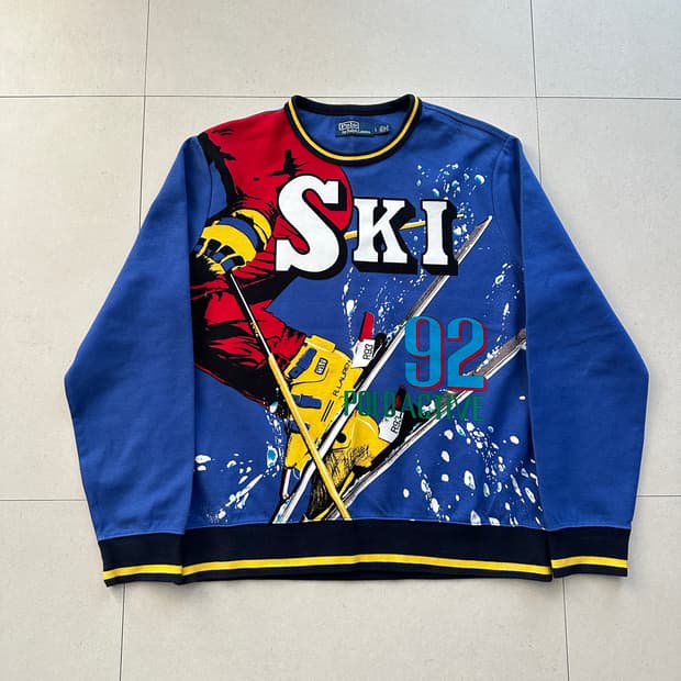 폴로 랄프로렌 92 스키 그래픽 맨투맨 L 