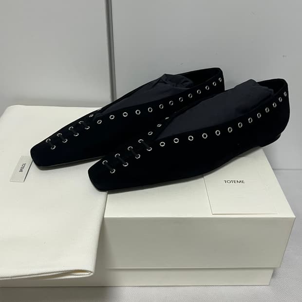 [36]토템 25ss 레이스업 발레리나 플랫 슈즈