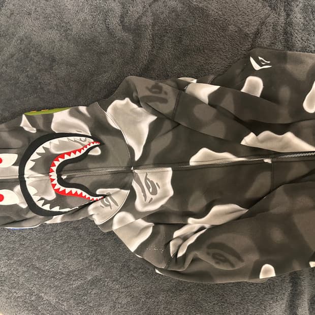 베이프 샤크카모 후드 흑계