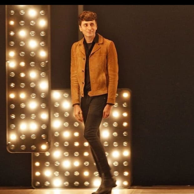 생로랑 에디슬리먼 스웨이드 트리퍼 46사이즈