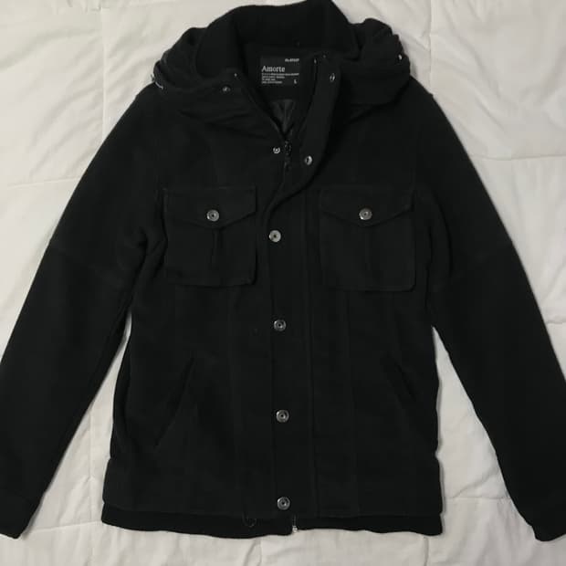 빈티지 블랙 아우터 포켓 야상 점퍼 자켓