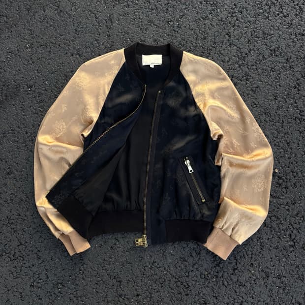 3.1 Phillip Lim 패턴 포인트 실크 블루종 자켓