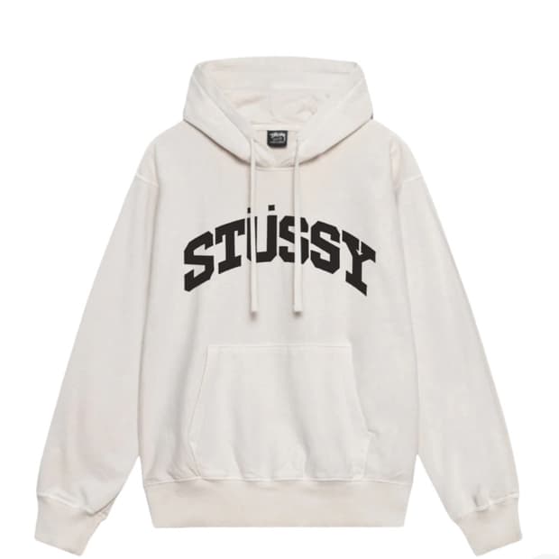 스투시 블록 피그먼트 다이드 후드 내츄럴