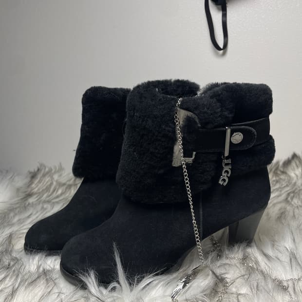 UGG 어그 양털 워머 갸루 부츠힐