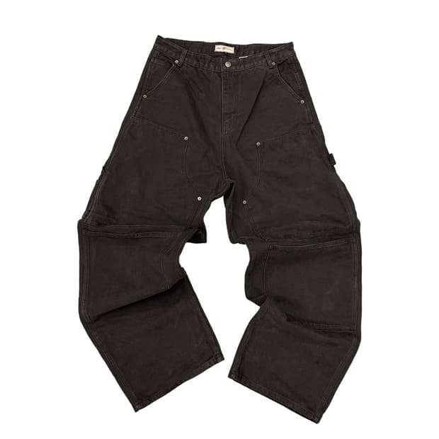 [3]아오이로 커티드 더블니 팬츠 블랙 펄