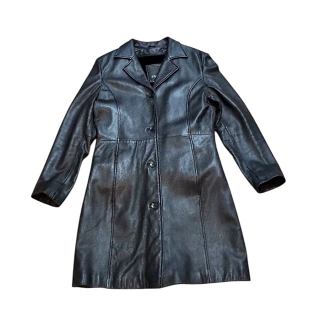 빈티지 가죽 코트 (탈착 퍼조끼0)