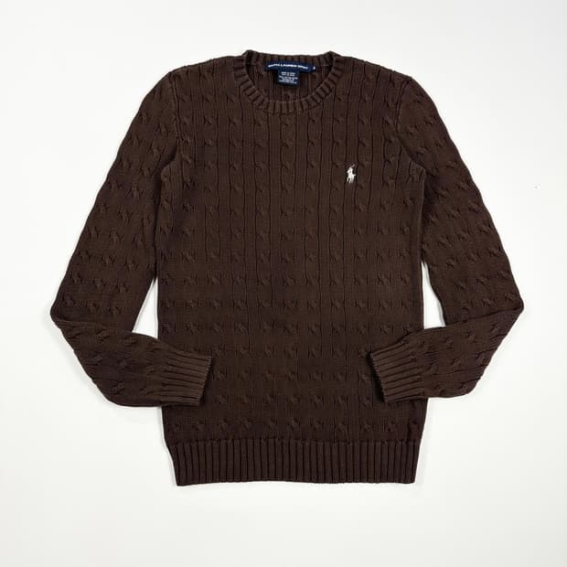폴로 랄프로렌 여성 케이블 니트 브라운 여성M