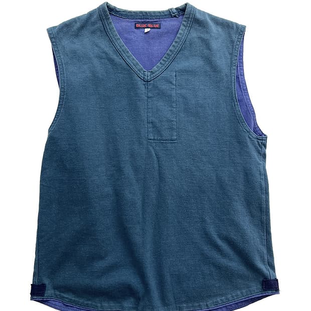 블루 블루 재팬 인디고 조끼