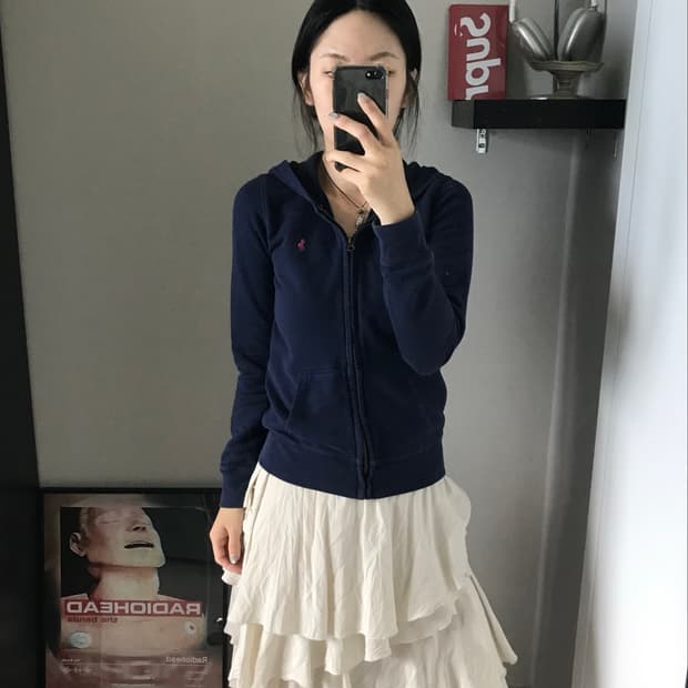 폴로 랄프로렌 포니로고 네이비 후드집업