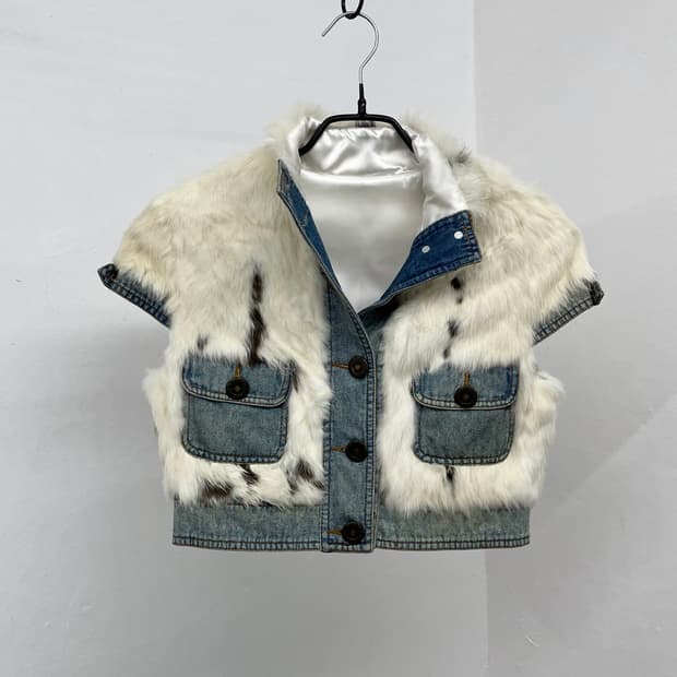 y2k 렉스 데님 하프 자켓