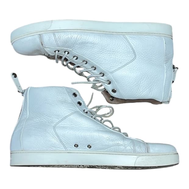 Gianvito Rossi 레더 하이탑 화이트