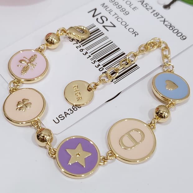 디올 트라이벌 파스텔 에나멜 팔찌 업사이클링