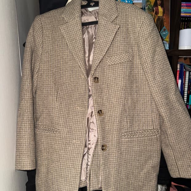 핀터리스트깔 빈티지 체크자켓