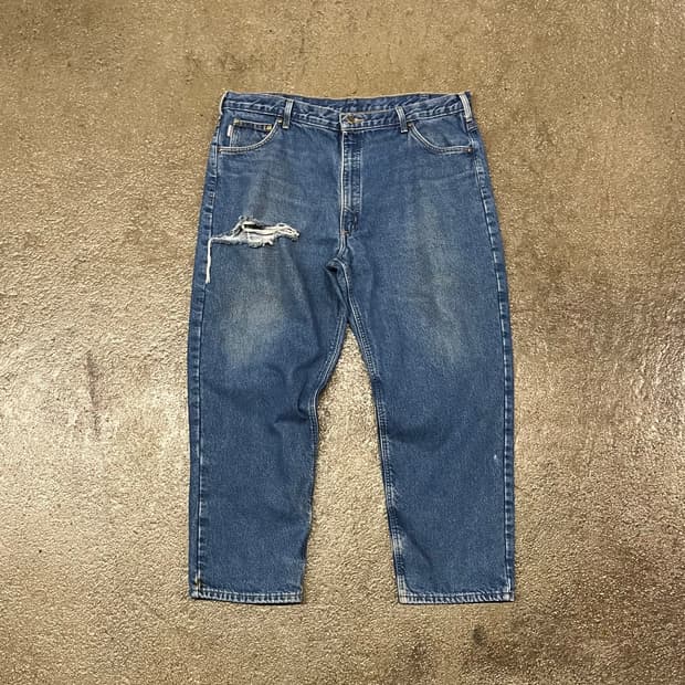 Carhartt 플란넬 라인드 데님 팬츠 (41“)