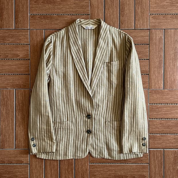 90’s Hiroko shawl collar linen jacket