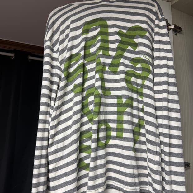 사파리스팟 1/2 티켓팅 스트라이프 보더 후디 그레이 1