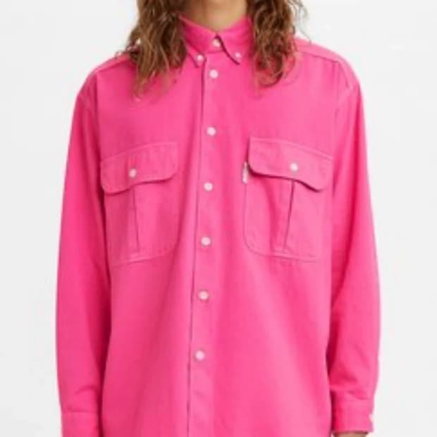 리바이스 LVC 다이아몬드라벨 핫핑크 트윌셔츠