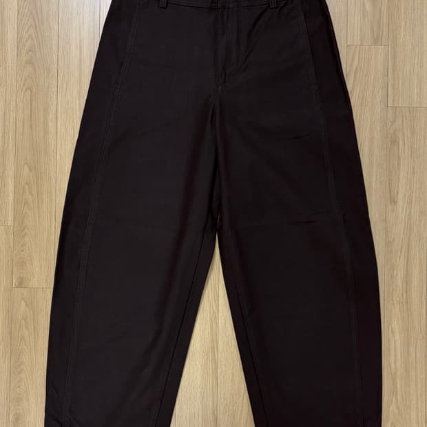 유니클로 / 저지배럴레그팬츠 / 브라운 / XXL