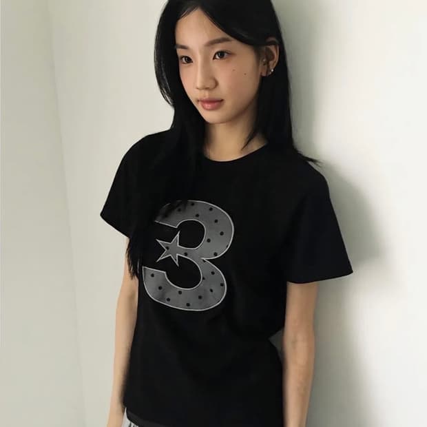 3 logo 도트 반팔