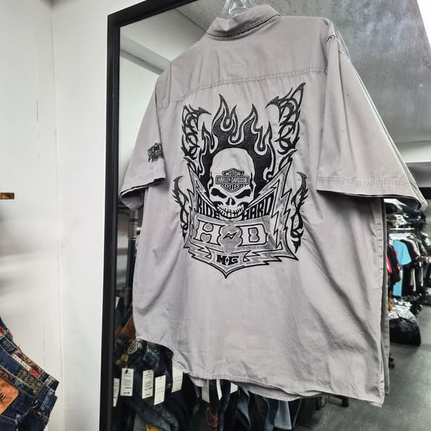 Harley-Davidson 그레이 워크 셔츠