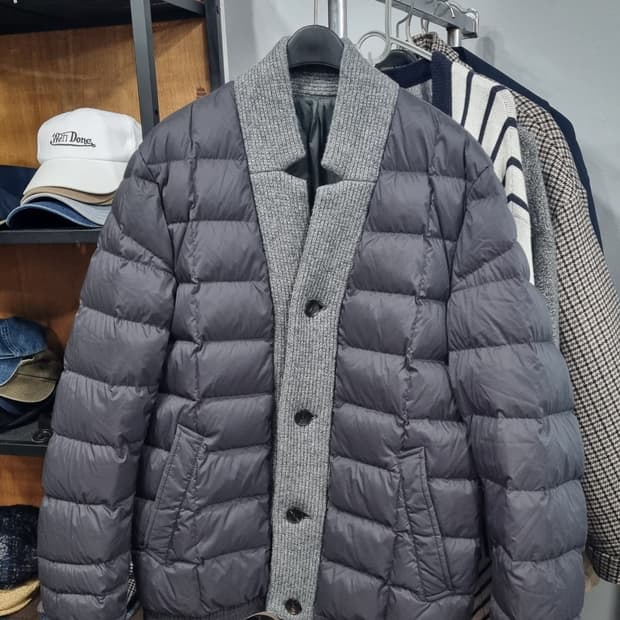 알레그리 구스다운 믹스자켓  가슴단면53(국내100) 상태최상