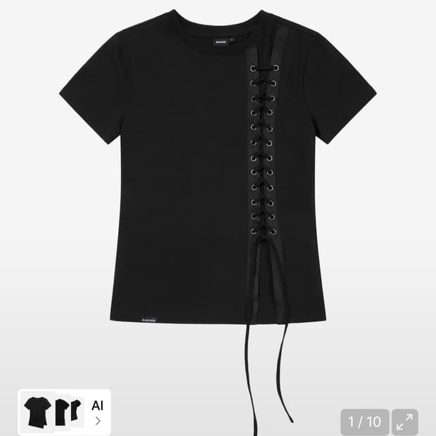 Eyelet Corset Half Top (Black)